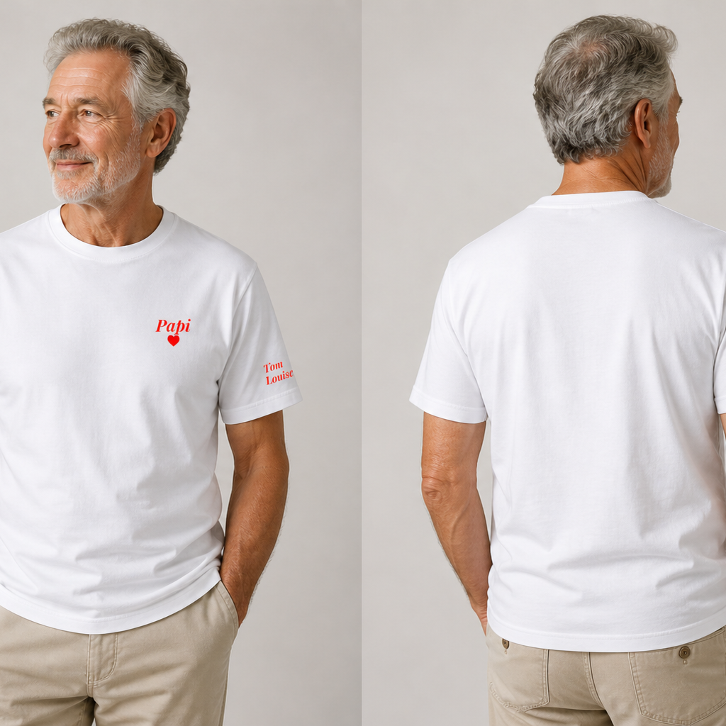 T-Shirt "Papi" - Blanc