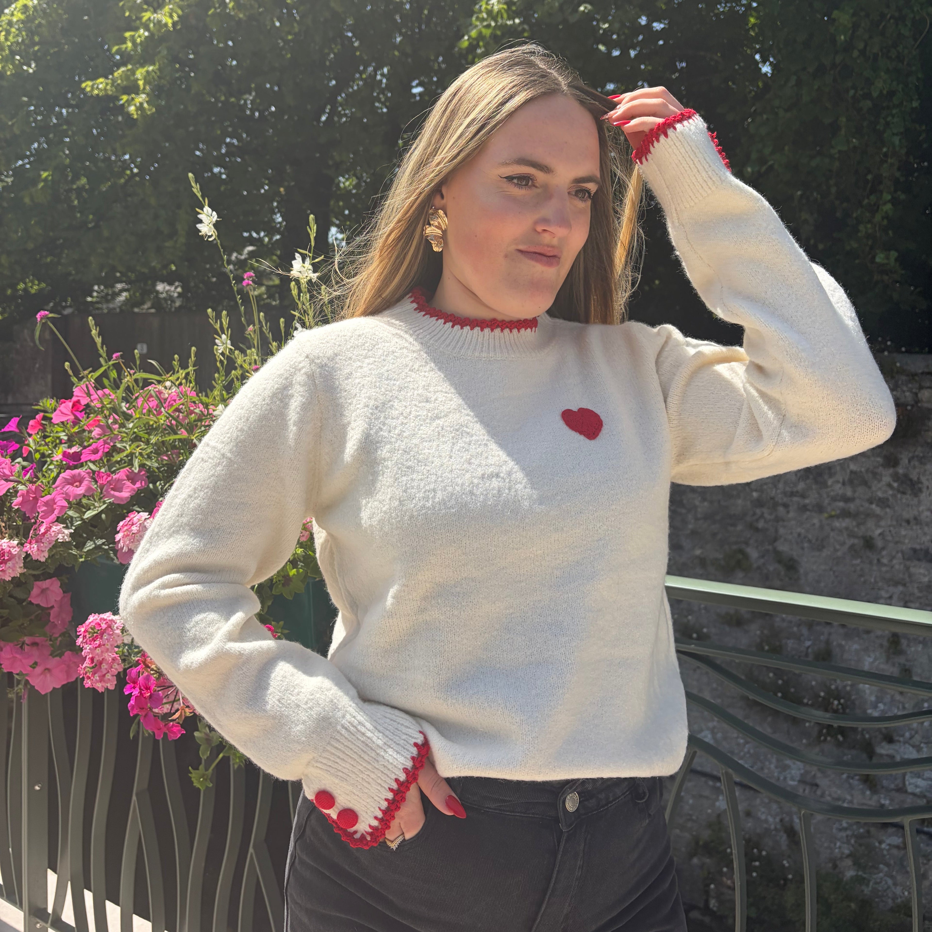 Pull cœur "Ambre"