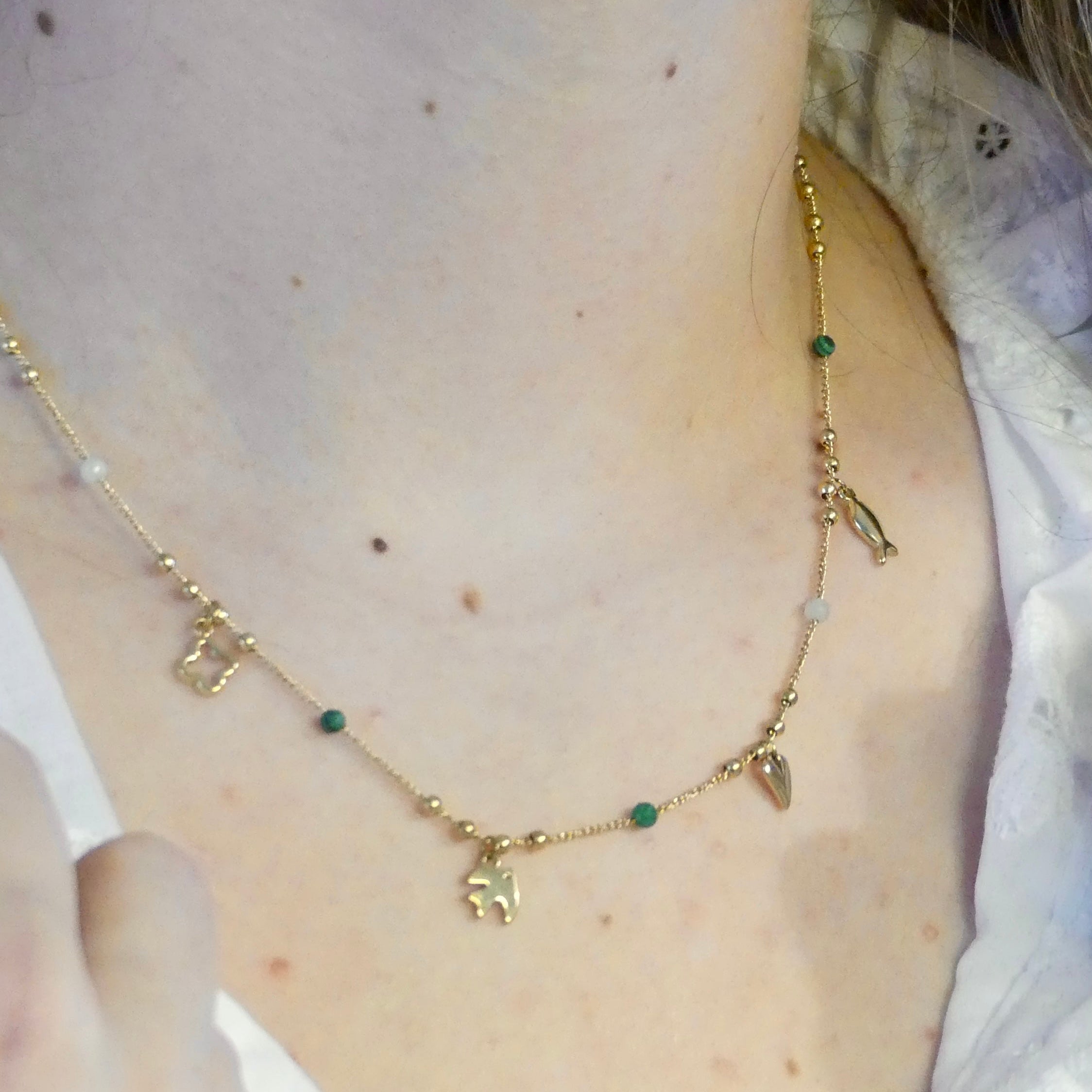 Collier - "Charms Vert"