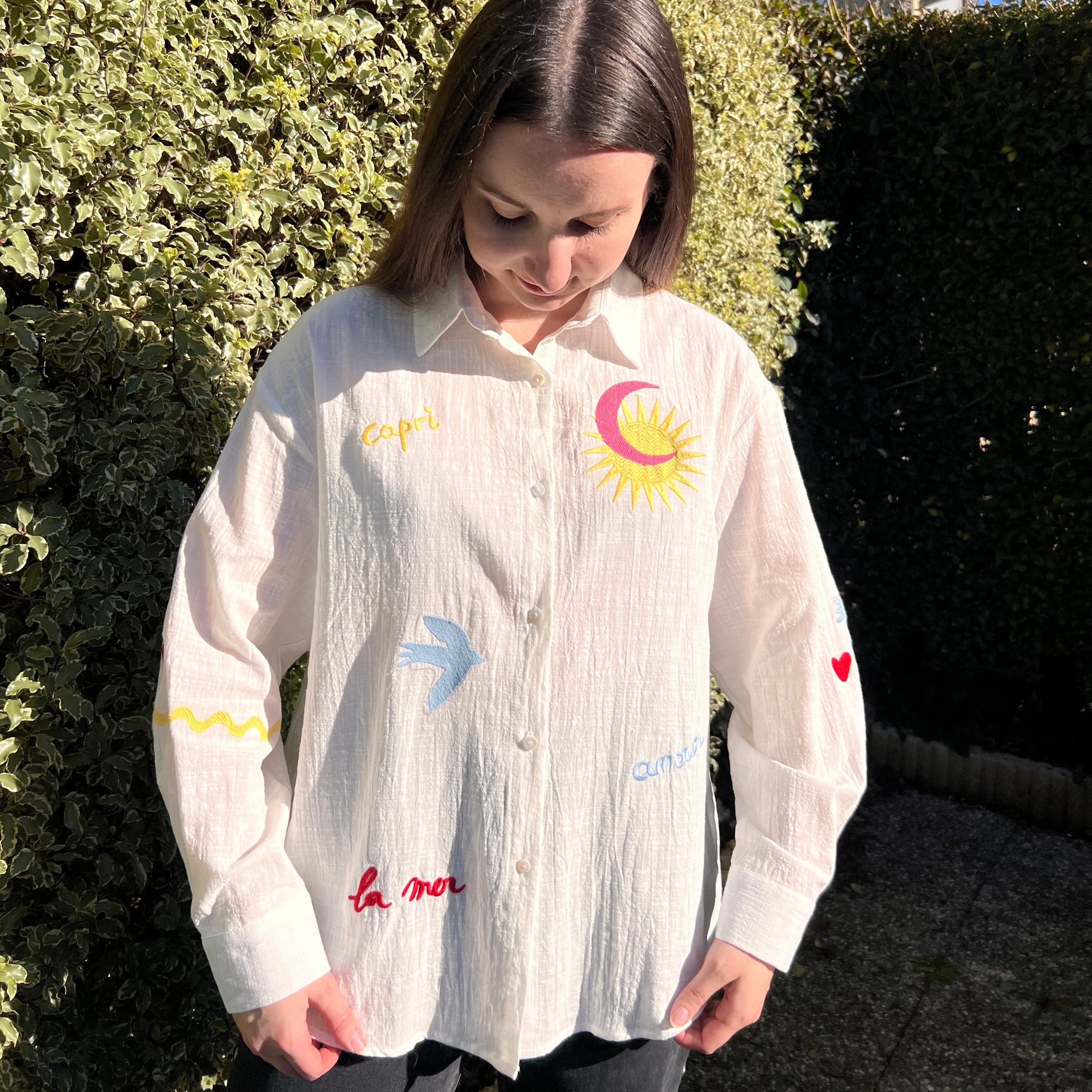 Chemise brodée "Capri"