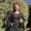 Top dentelle "Jade" - Noir