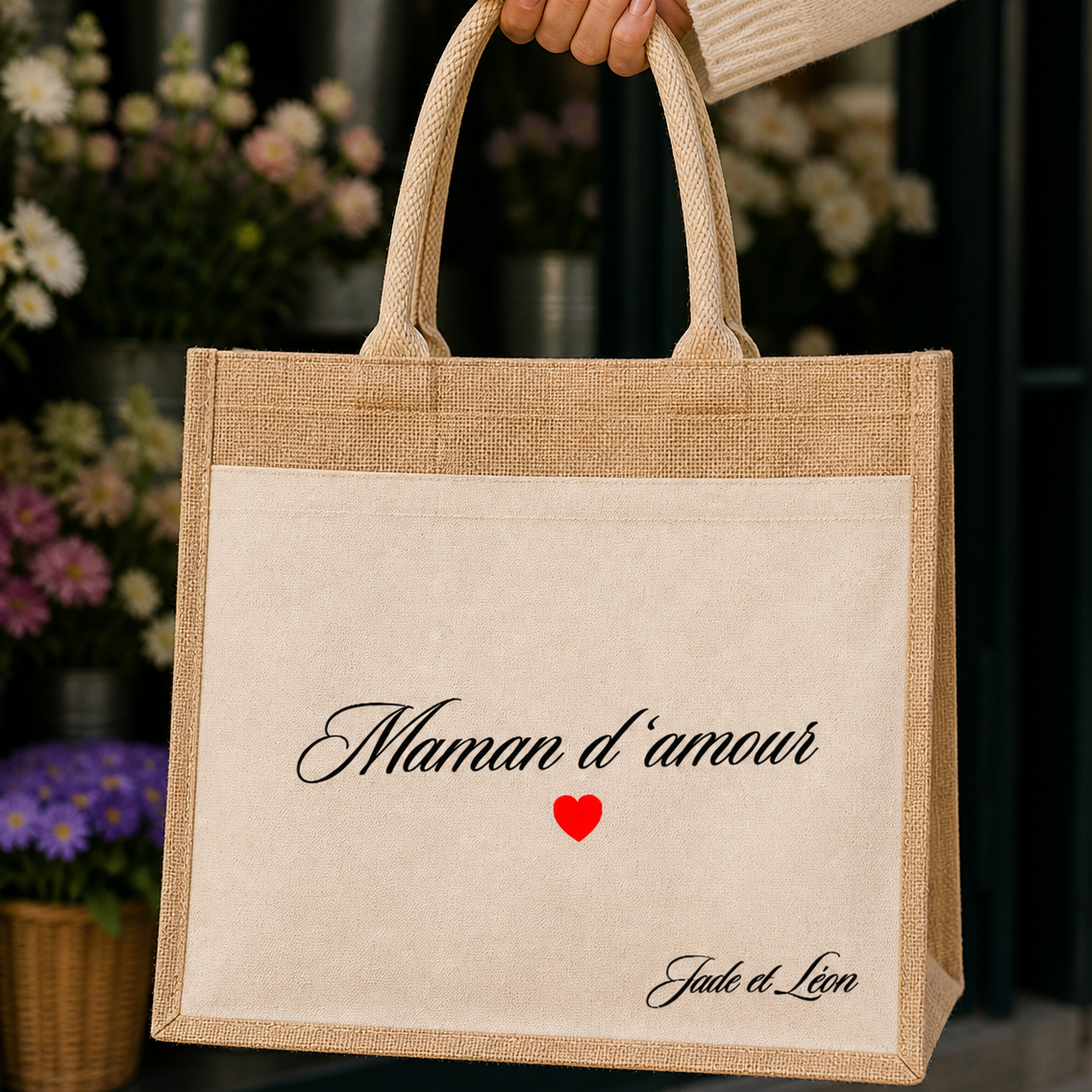 Sac "Maman d'amour" + Prénoms