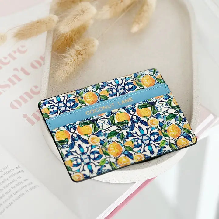 Porte-Cartes "Amalfi Citron" - Cuir