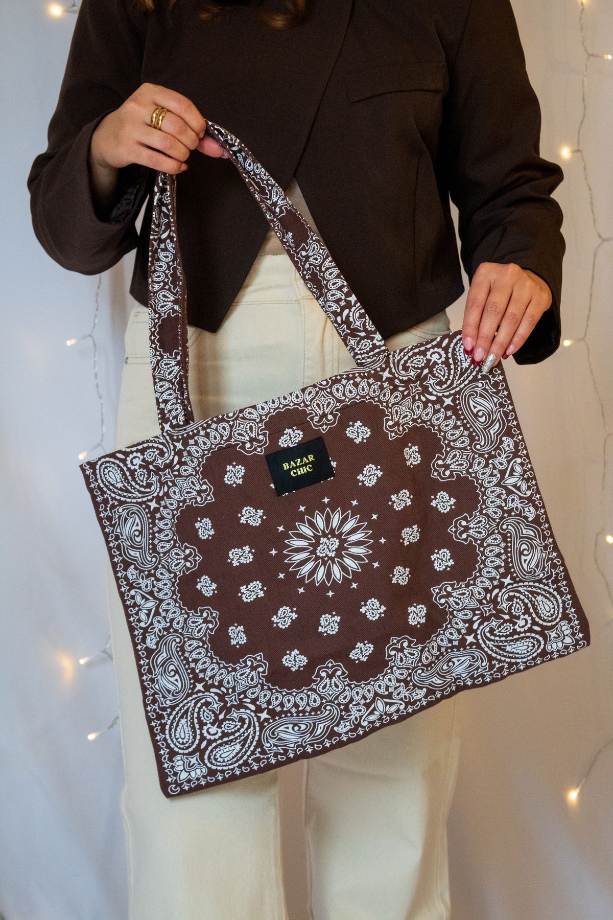 Tote bag « bandana » - chocolat