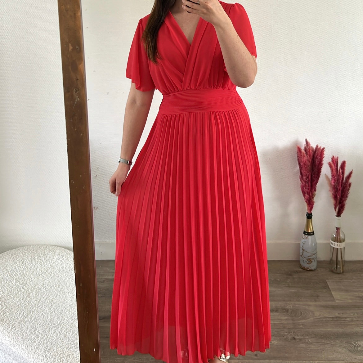 Robe "Elena" - Framboise