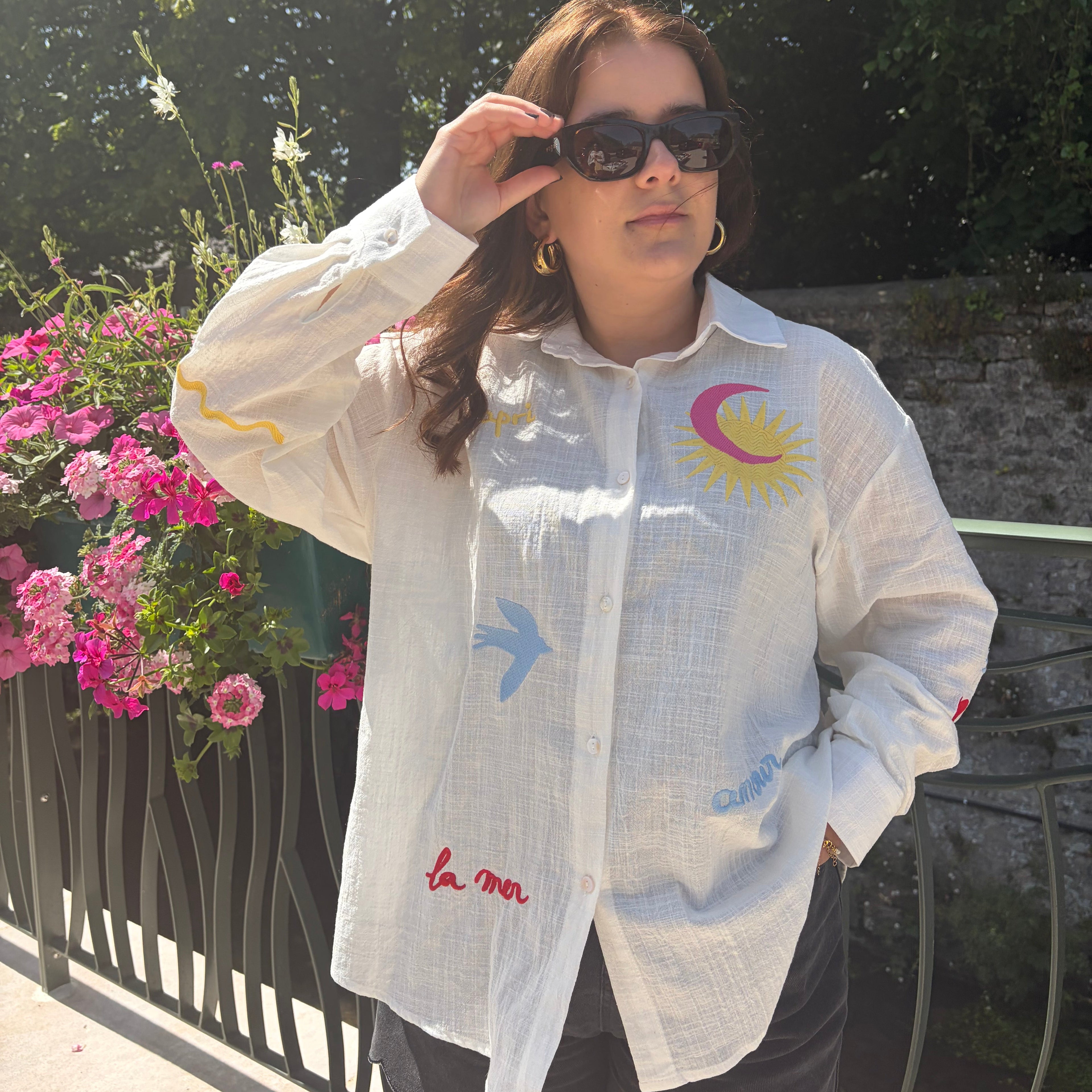 Chemise brodée "Capri"