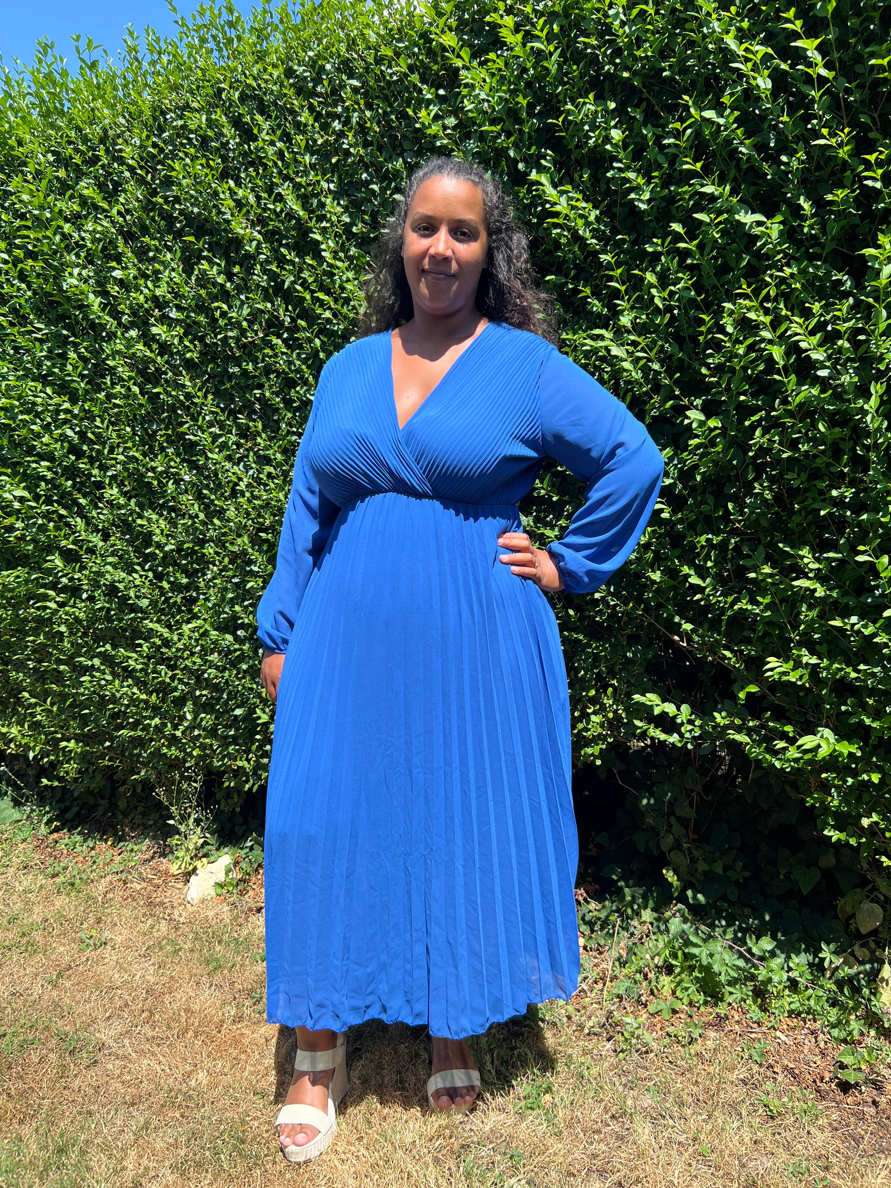 Robe "Romane" - Curve Bleu roi