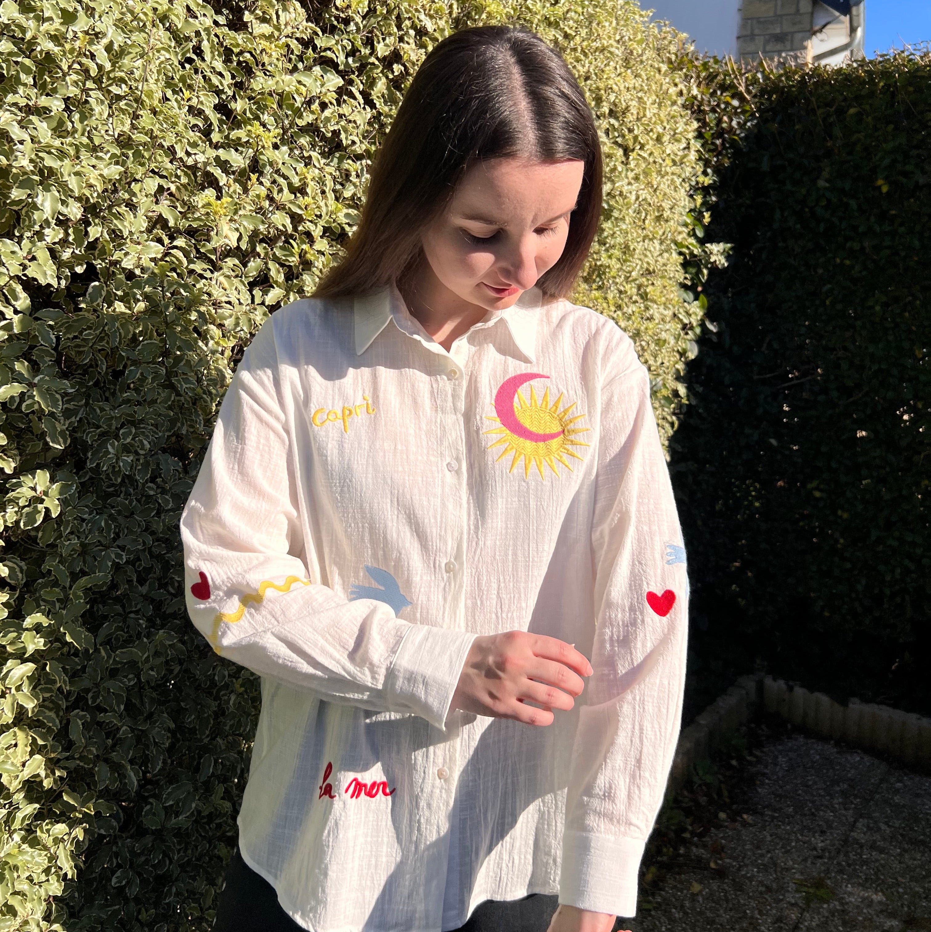 Chemise brodée "Capri"