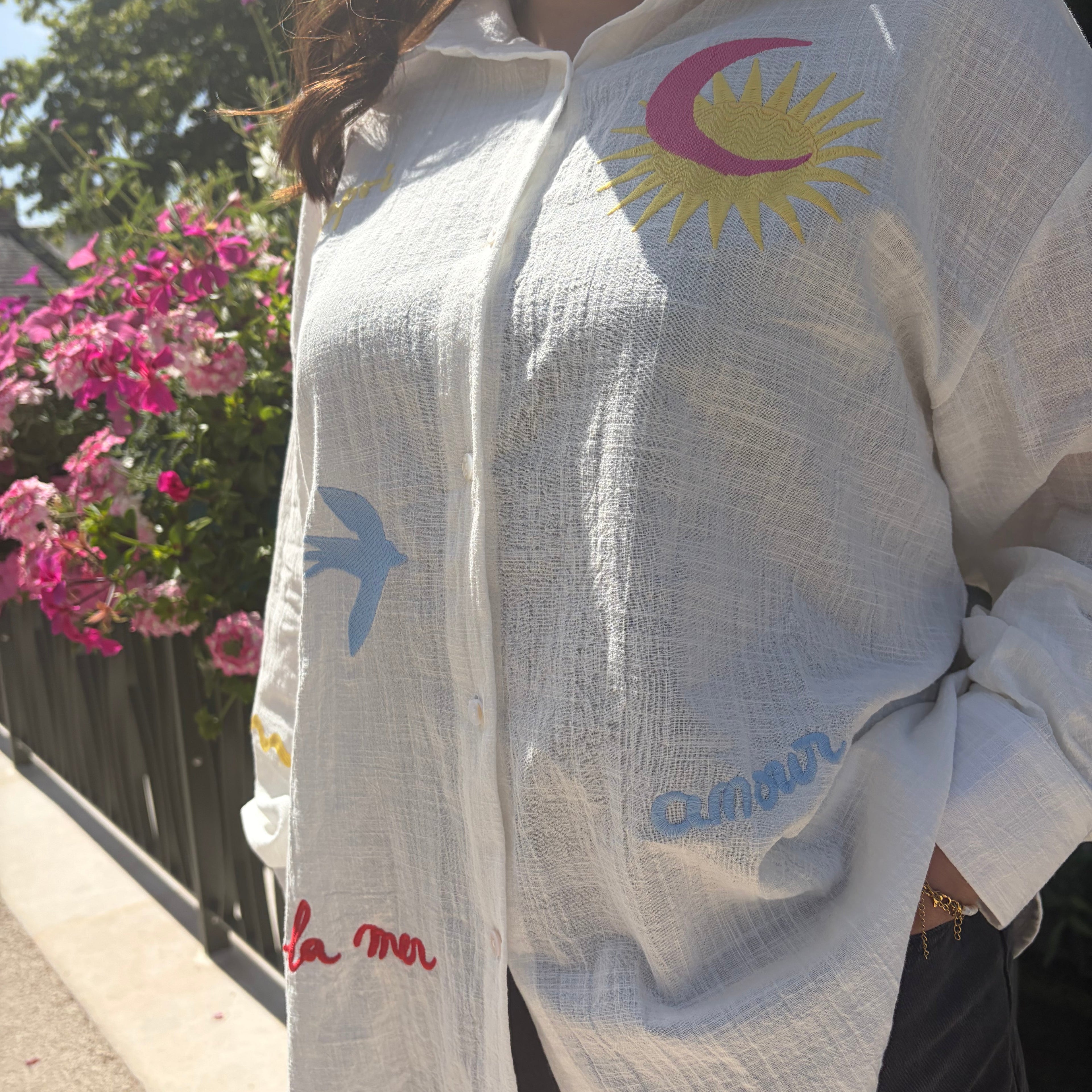 Chemise brodée "Capri"