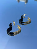 Boucle d'oreille - "Coeur Noir'