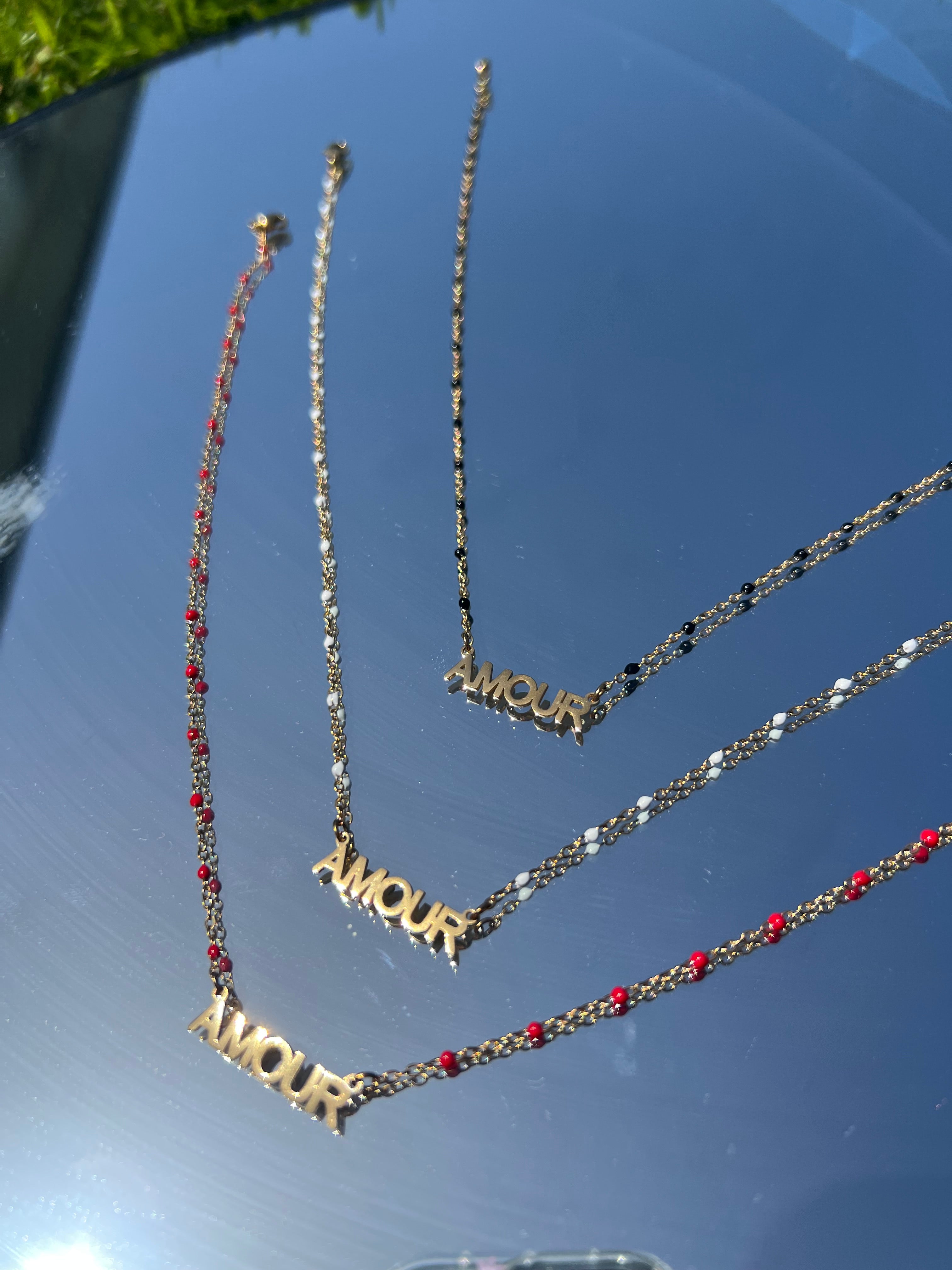 Collier "Amour" - Rouge
