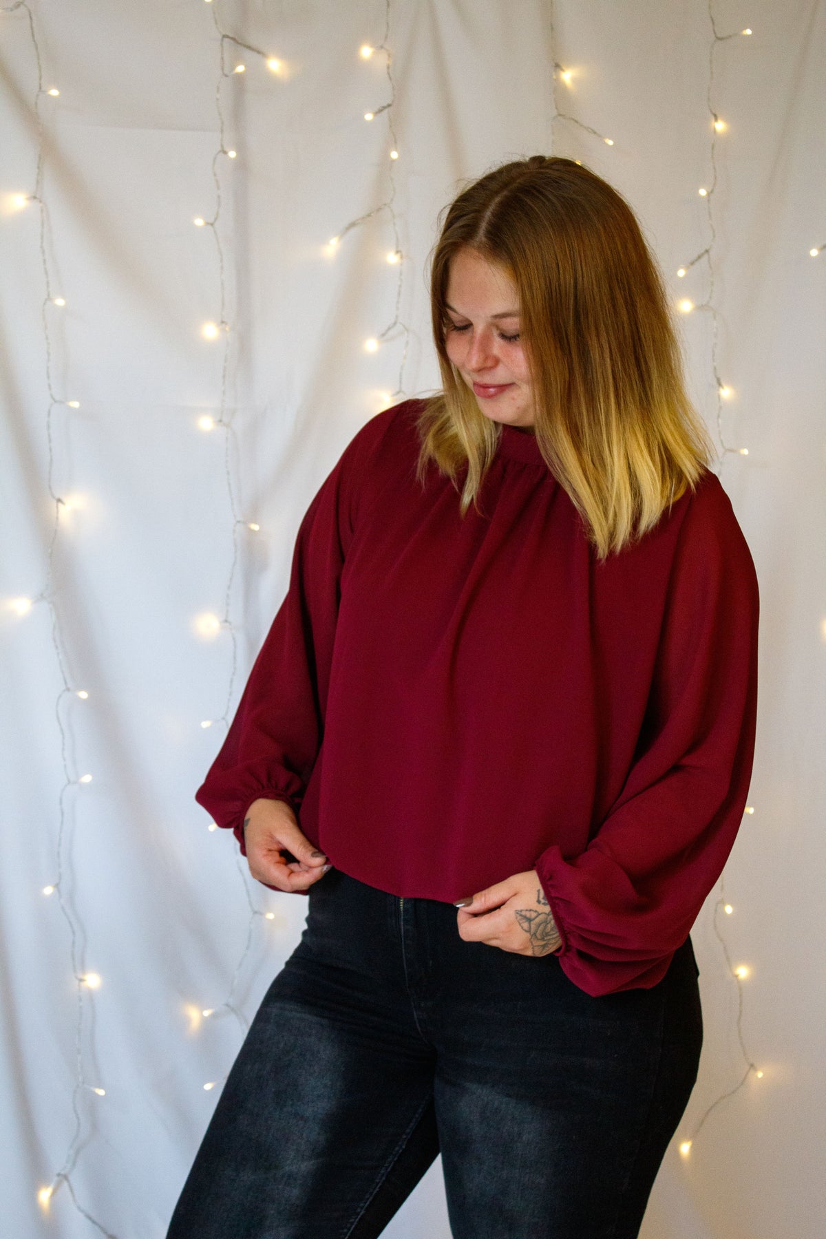 Blouse "Analla" - Bordeaux