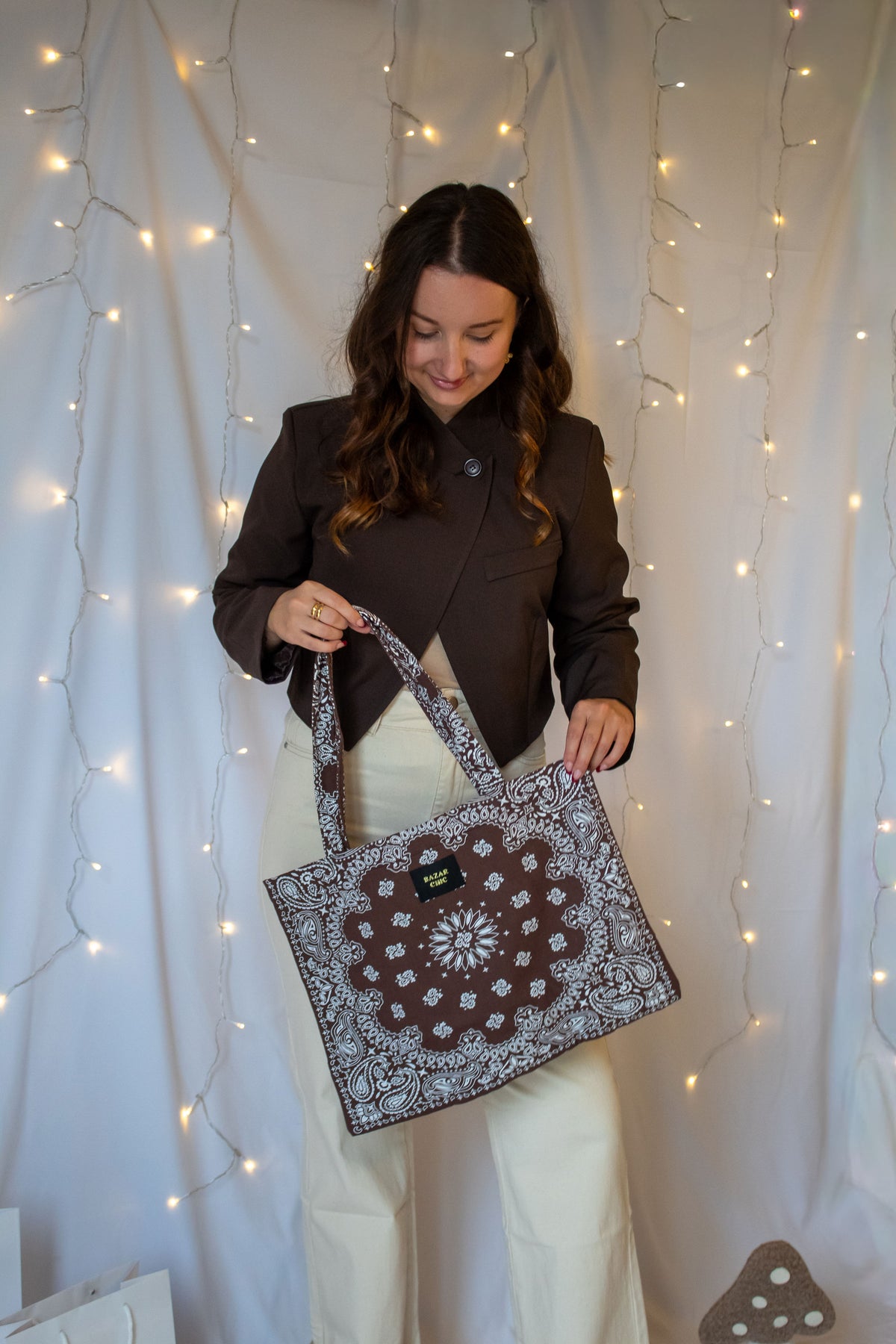 Tote bag « bandana » - chocolat