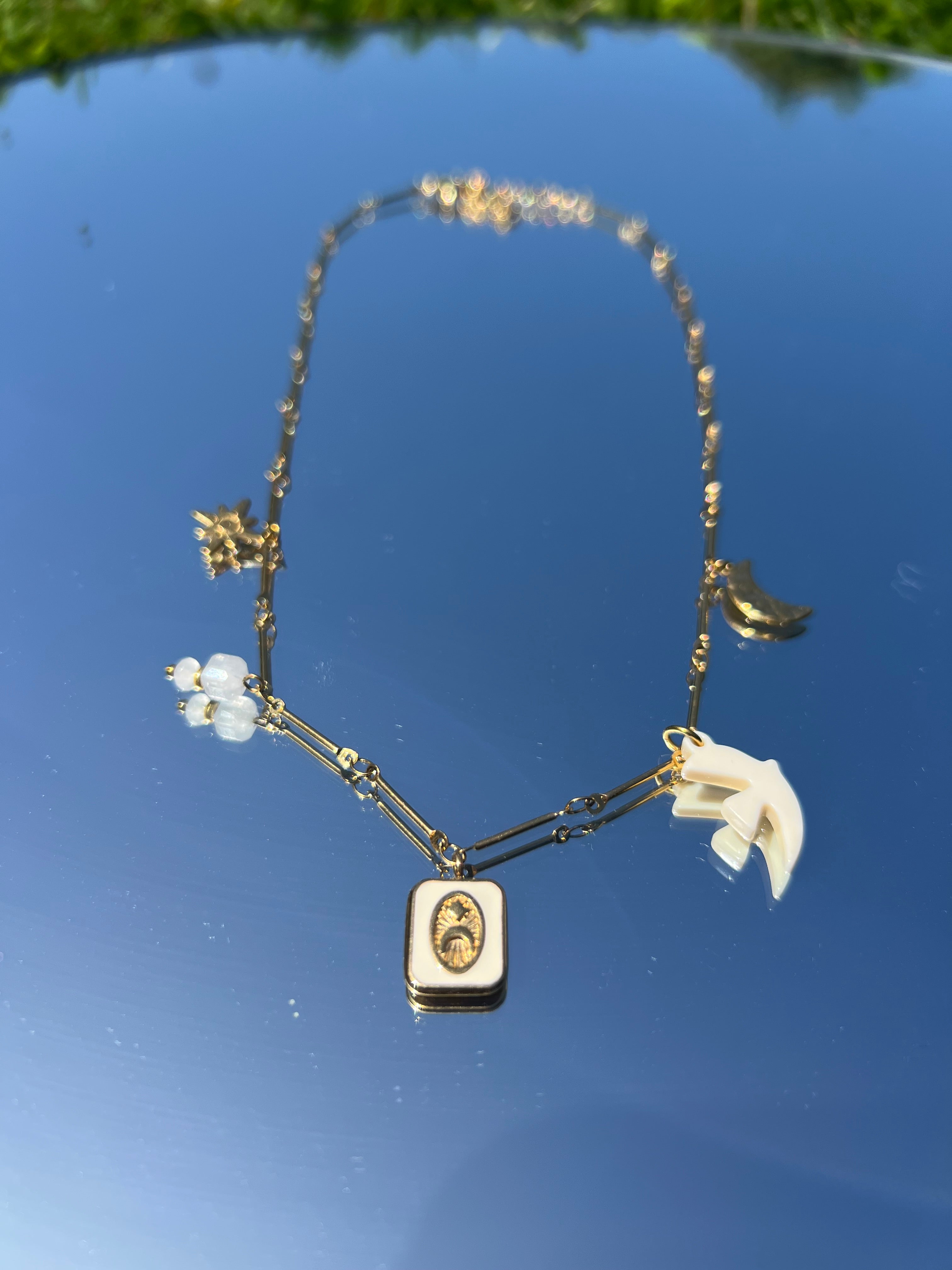Collier - "Bird Blanc"