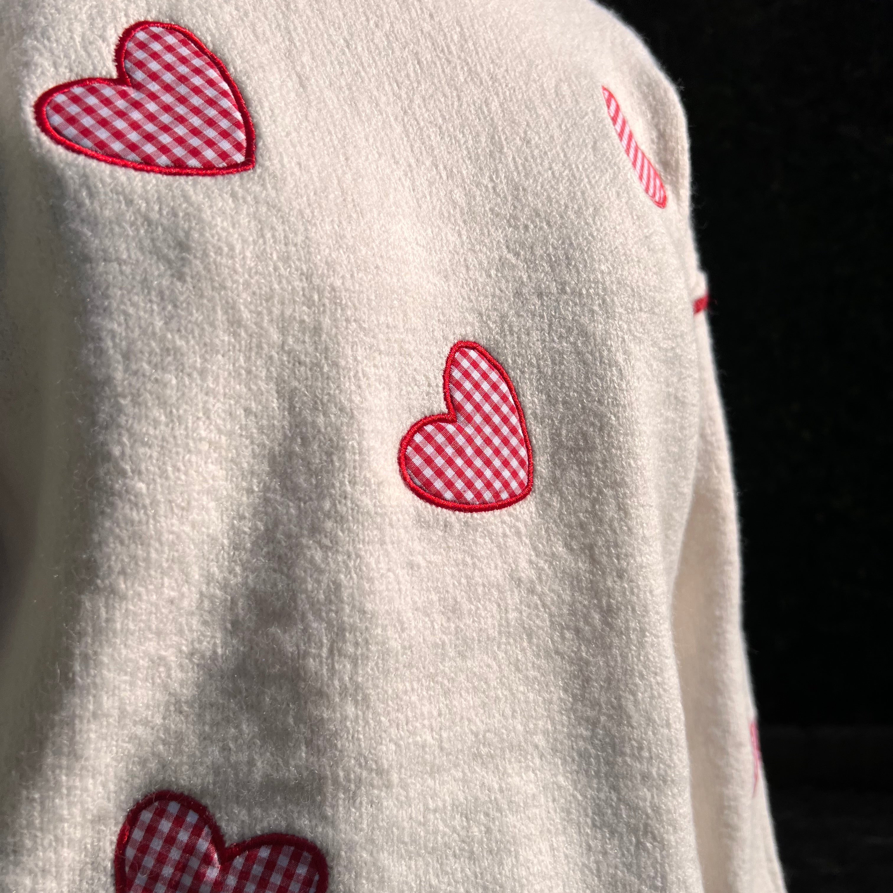 Pull cœur à carreaux "Clara"
