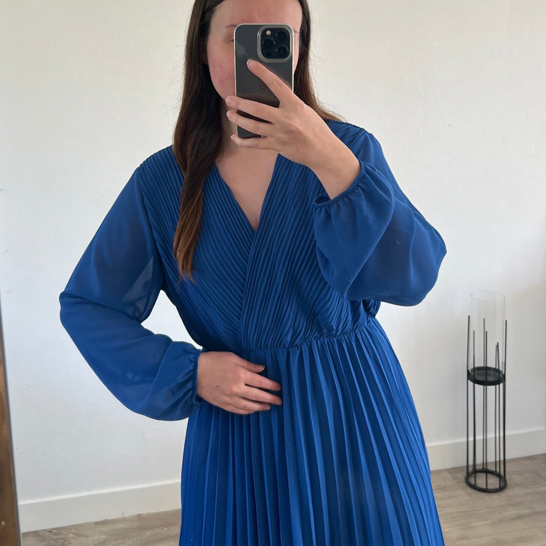Robe "Romane" - Curve Bleu roi