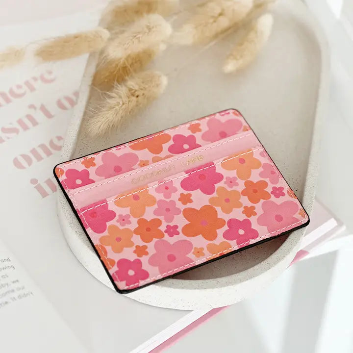 Porte-Cartes "Pink & Orange" - Cuir