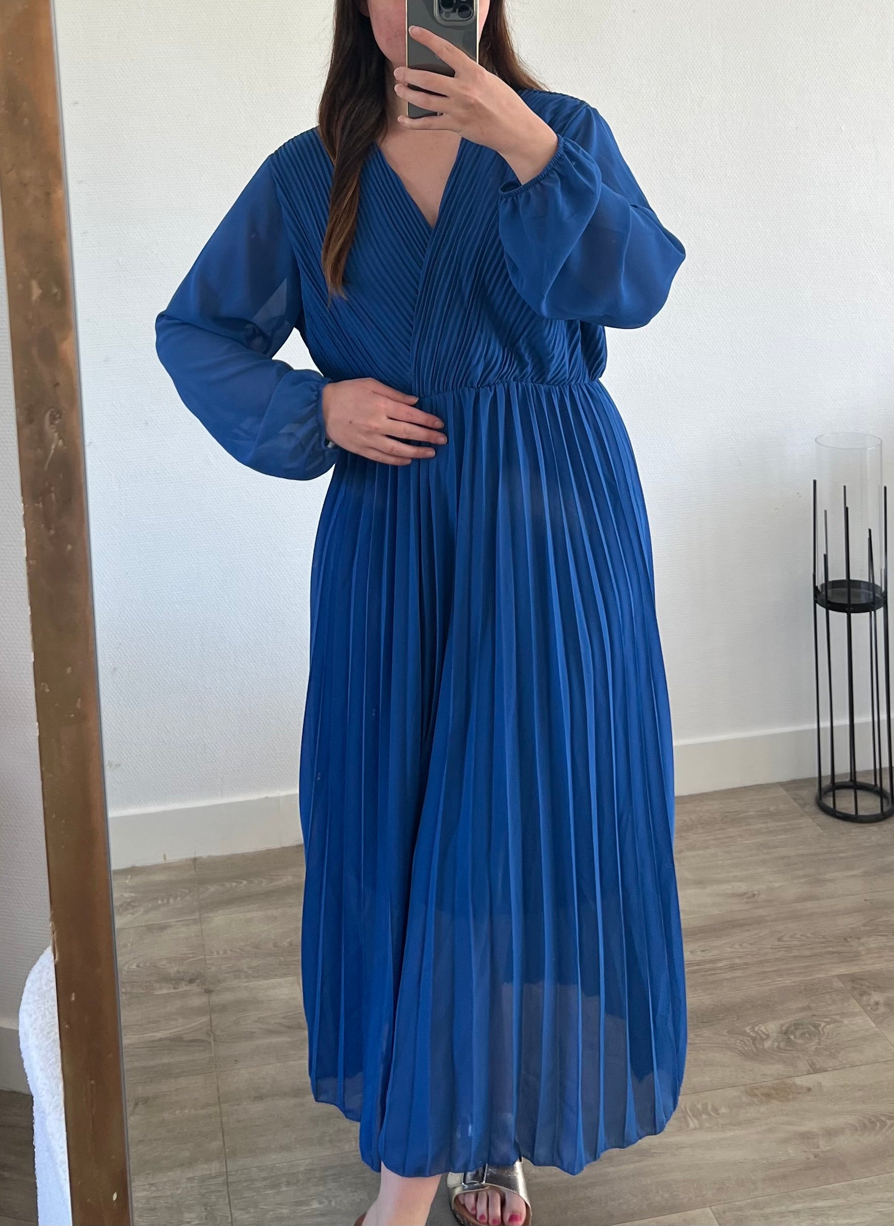 Robe "Romane" - Curve Bleu roi