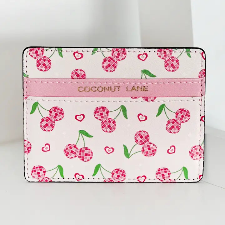 Porte-cartes "Disco Cherries" - Cuir