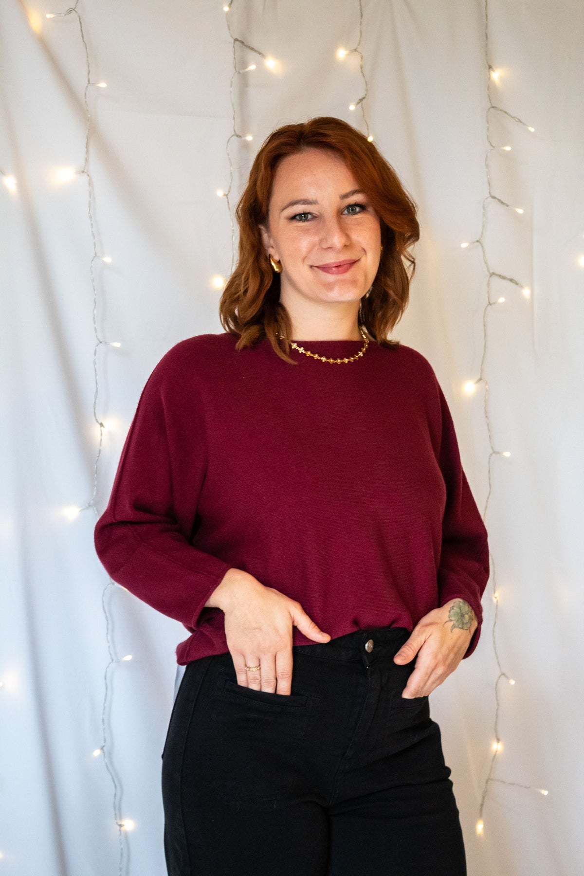 Pull "Willow" - Bordeaux
