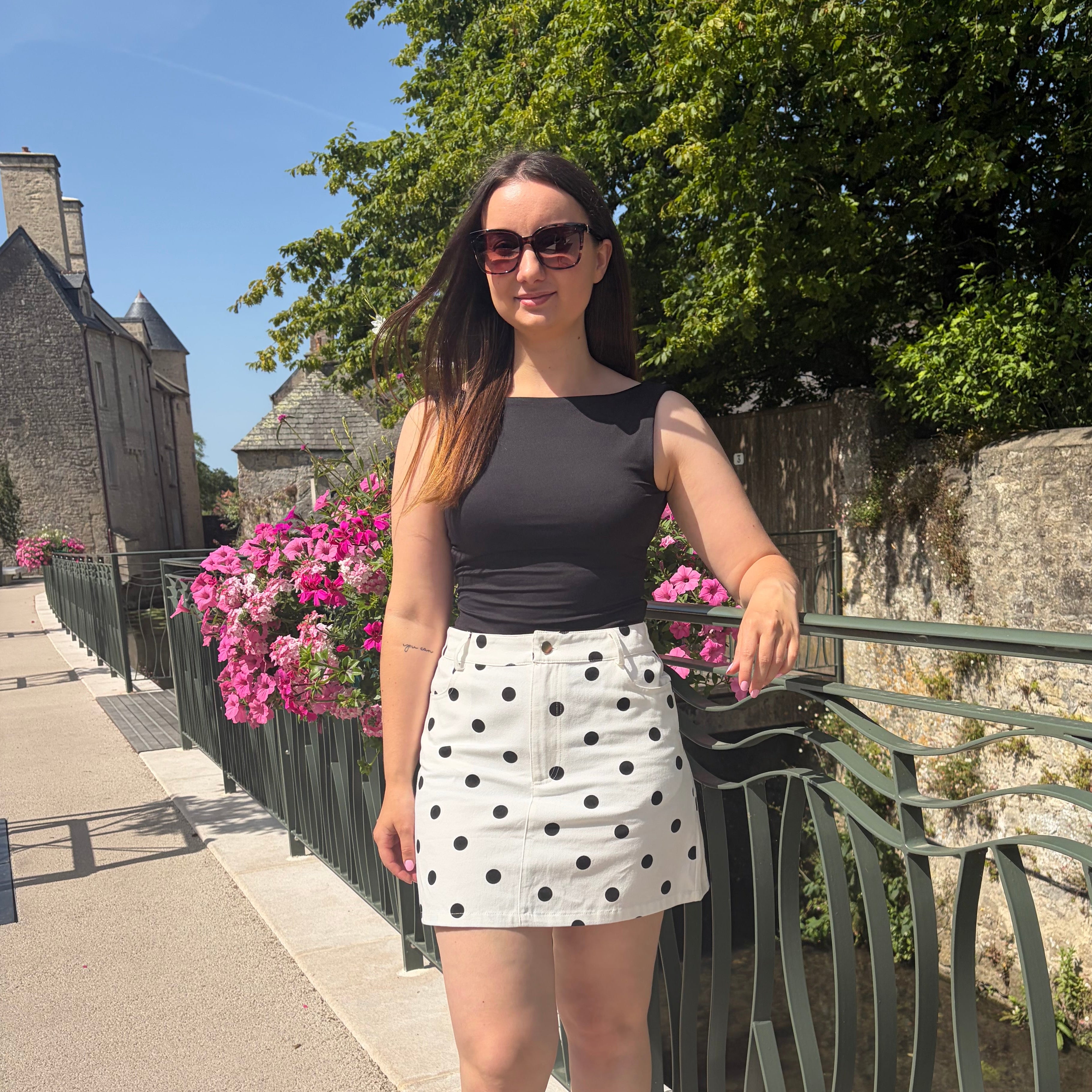 Jupe à pois "Léonie"