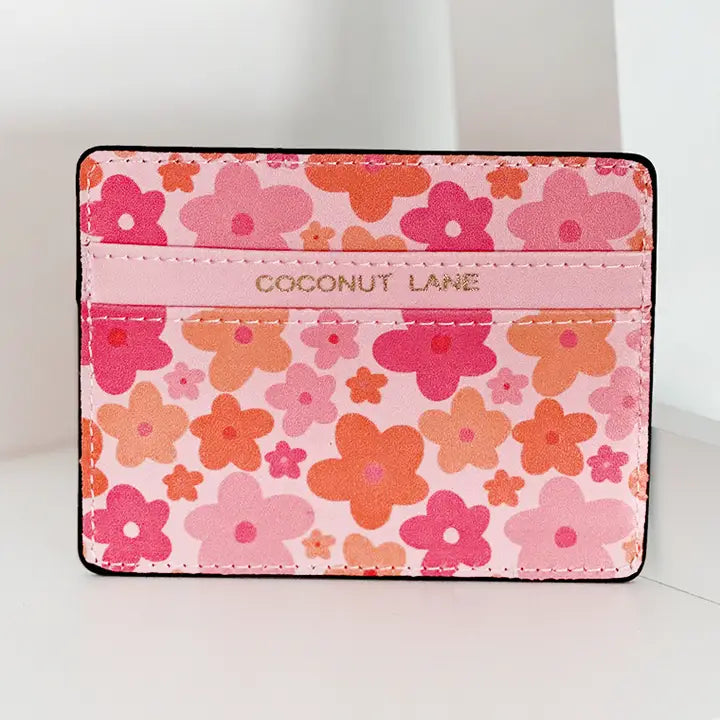 Porte-Cartes "Pink & Orange" - Cuir