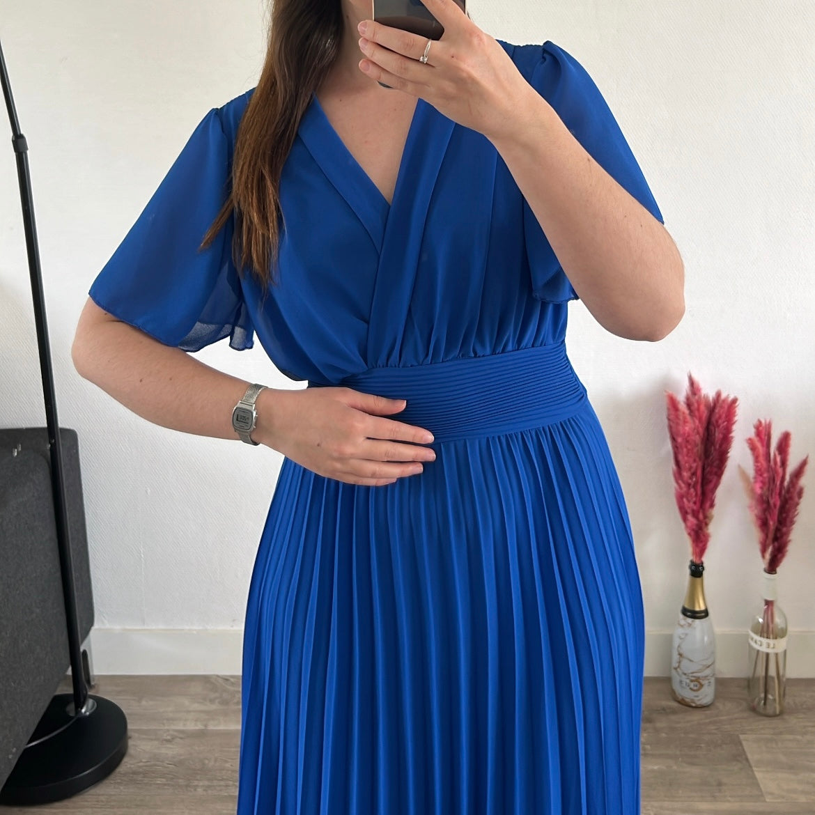 Robe "Elena" - Bleu éléctrique