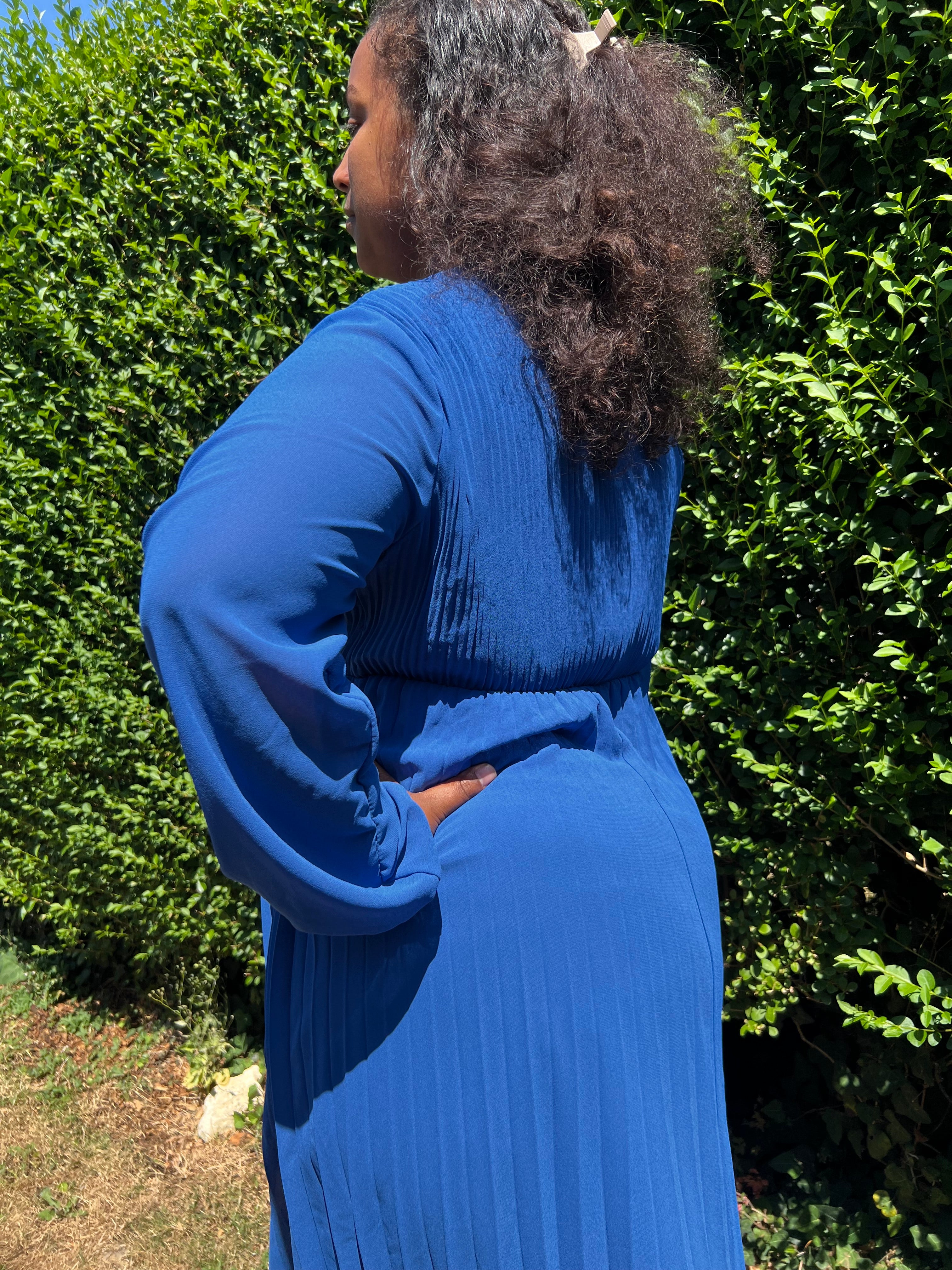 Robe "Romane" - Curve Bleu roi