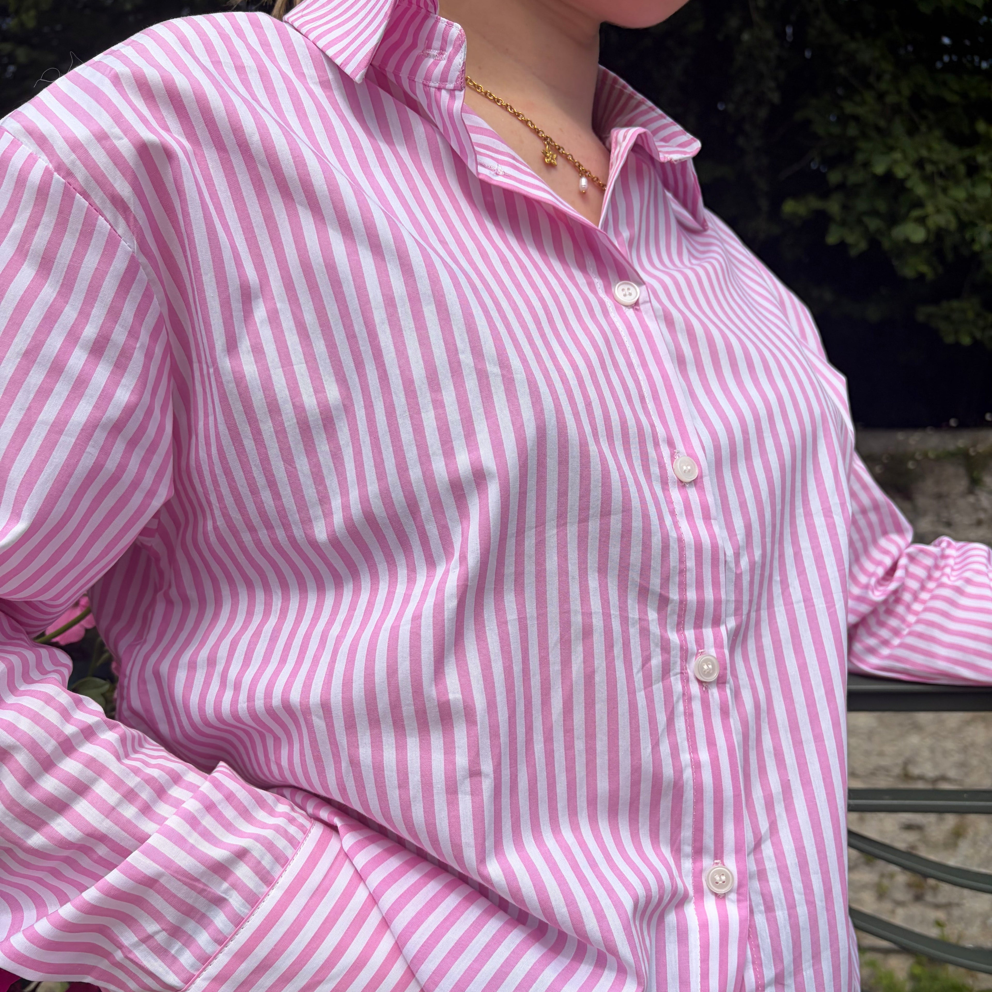 Chemise rose "Iris"