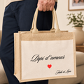 Sac "Papi d'amour" + Prénoms