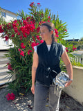 Veste sans manches "Kimono" - Noir