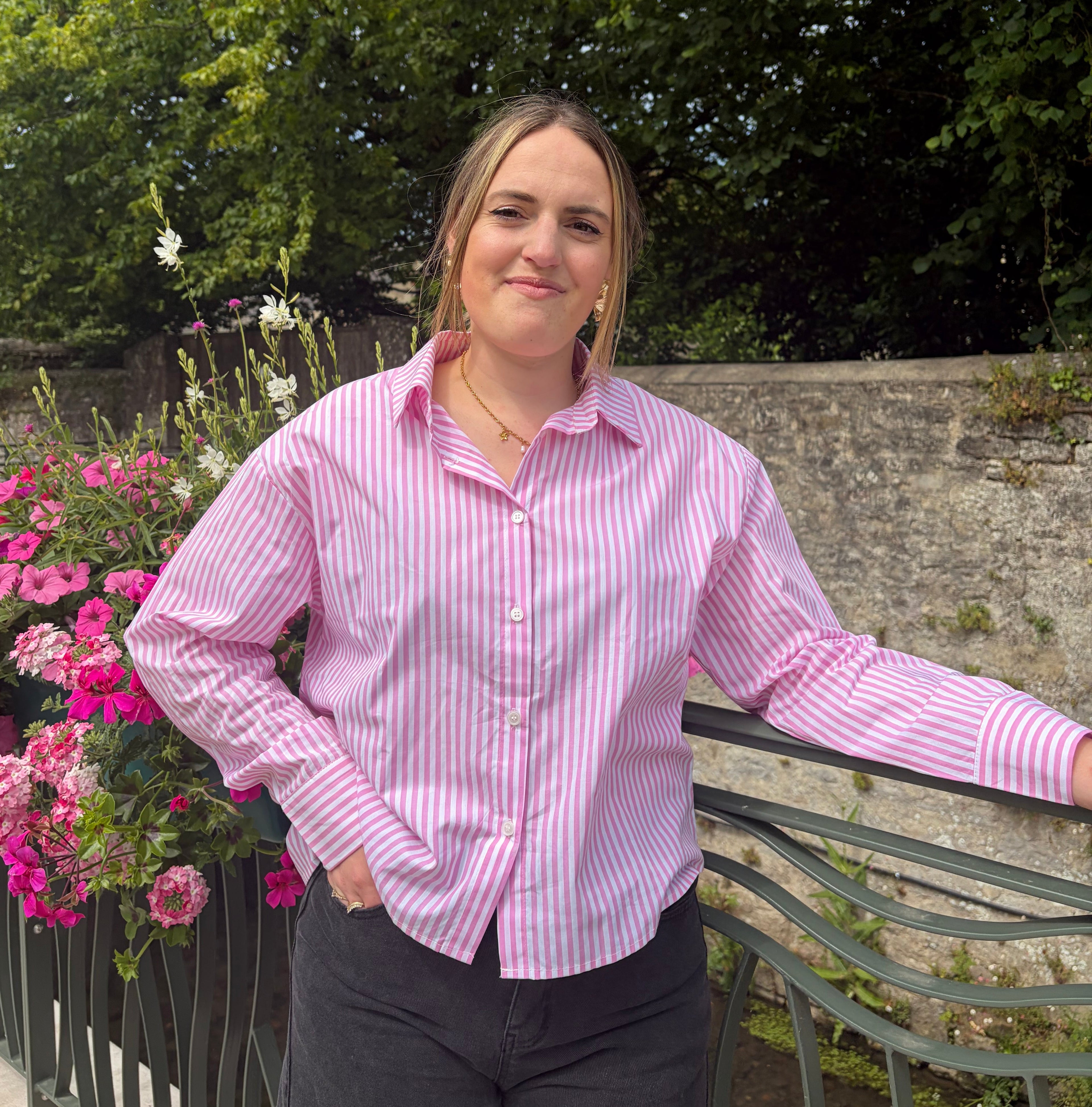 Chemise rose "Iris"