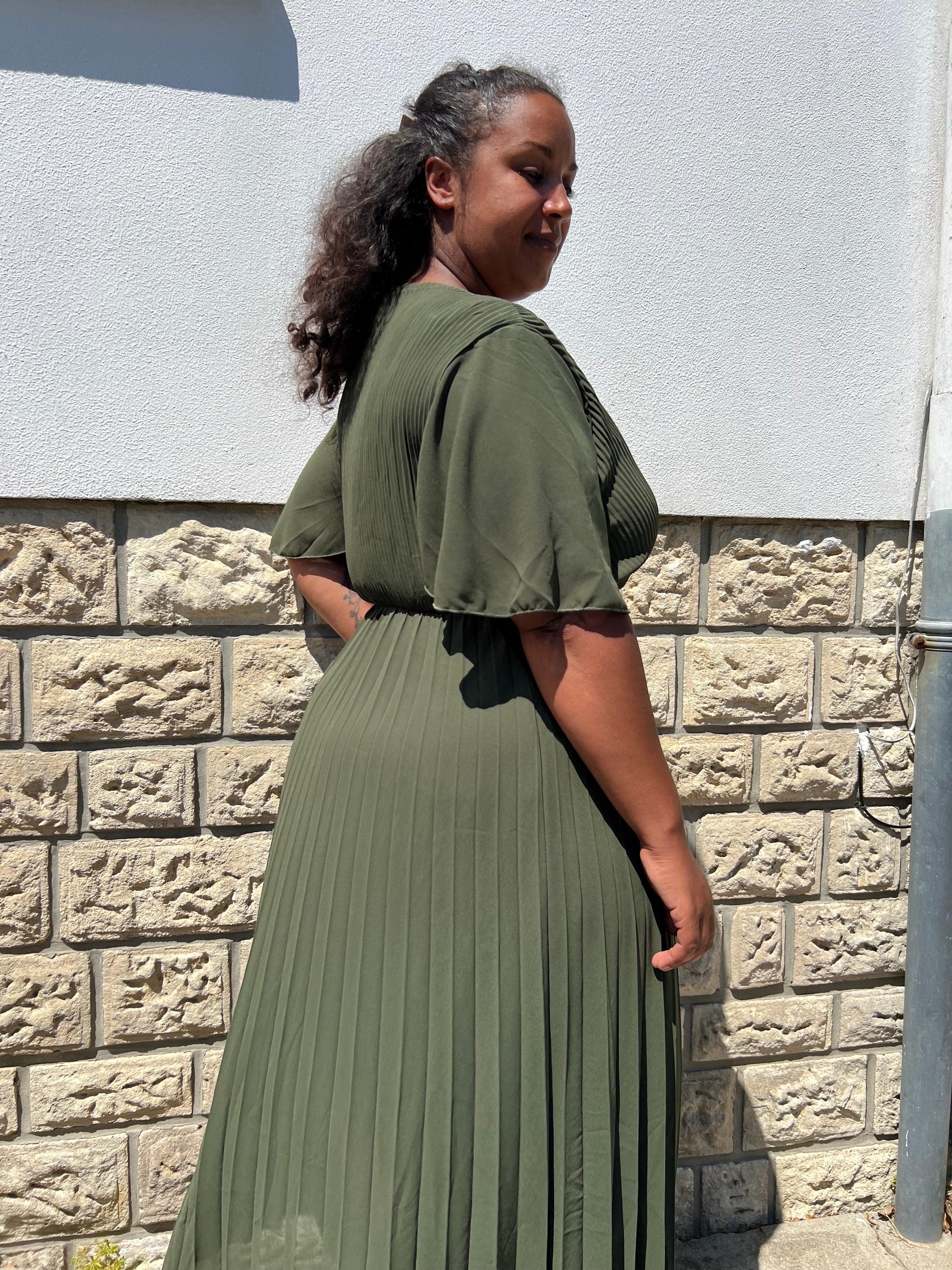 Robe "Romy" - Curve Kaki