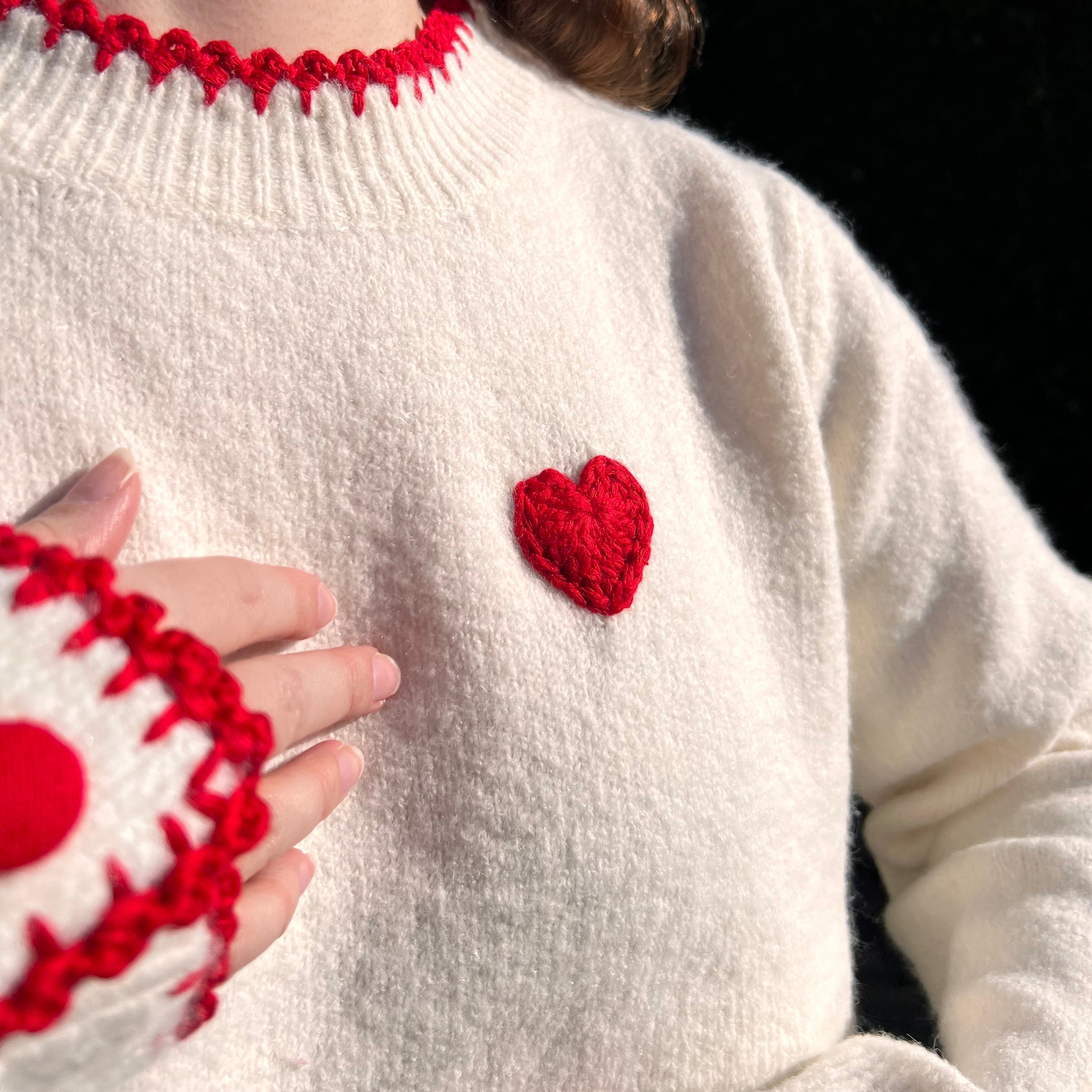 Pull cœur "Ambre"