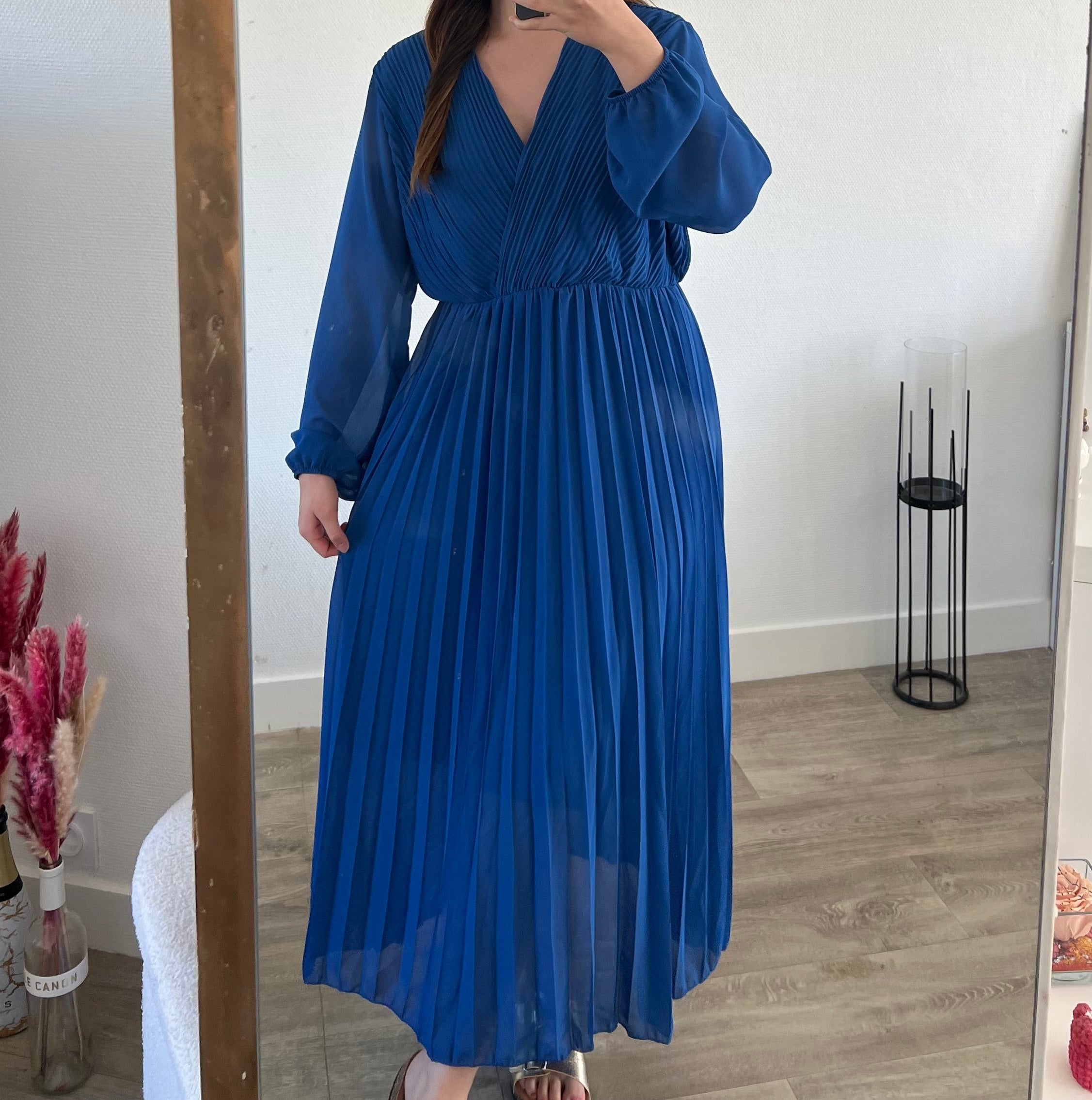 Robe "Romane" - Curve Bleu roi