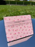Porte-Cartes "Fleurs" -Cuir