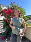 Veste sans manches "Kimono" - Kaki