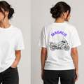 T-shirt "Moto" Blanc - Personnalisable Femme