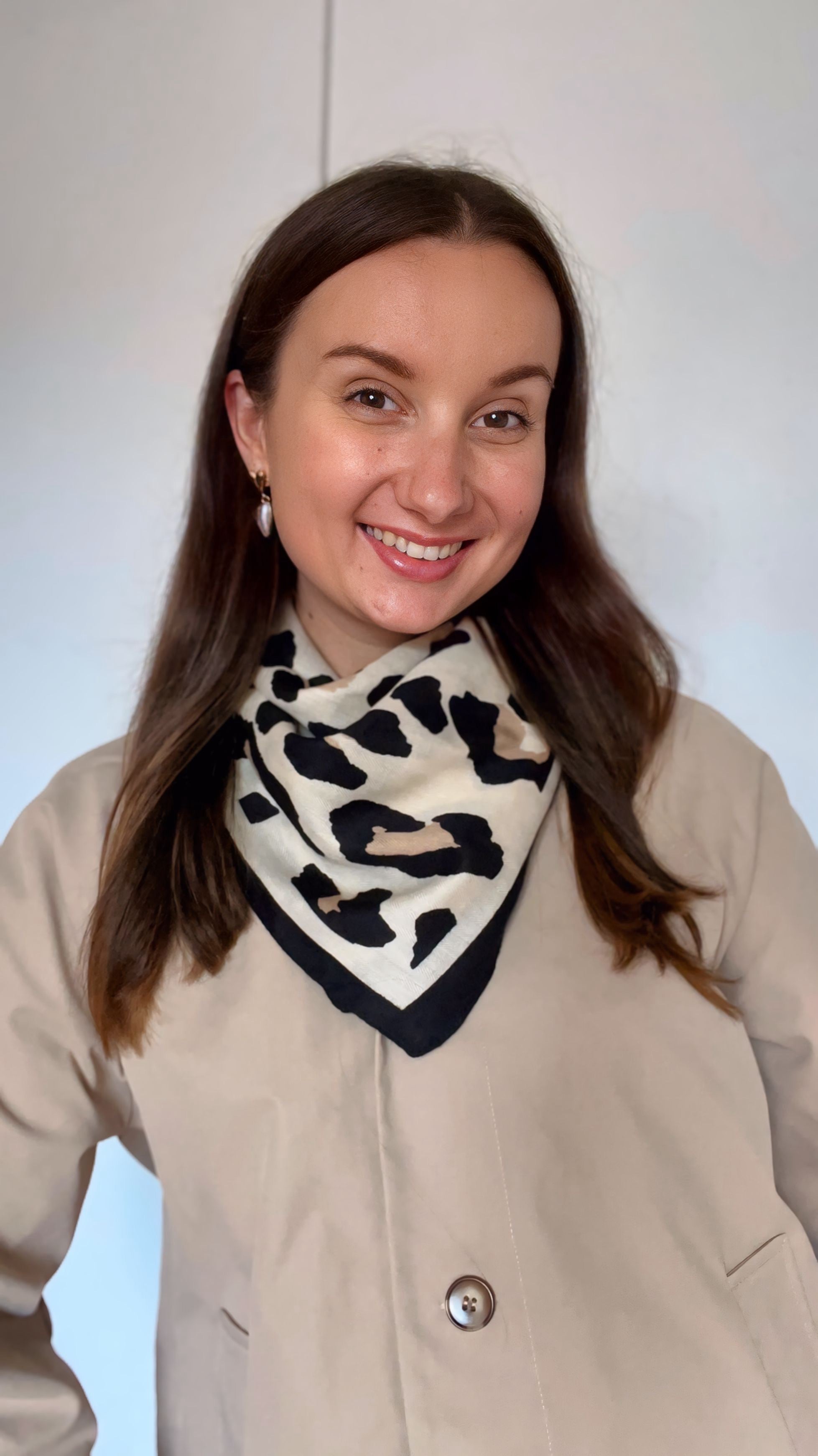 Foulard Léopard - "Beige"