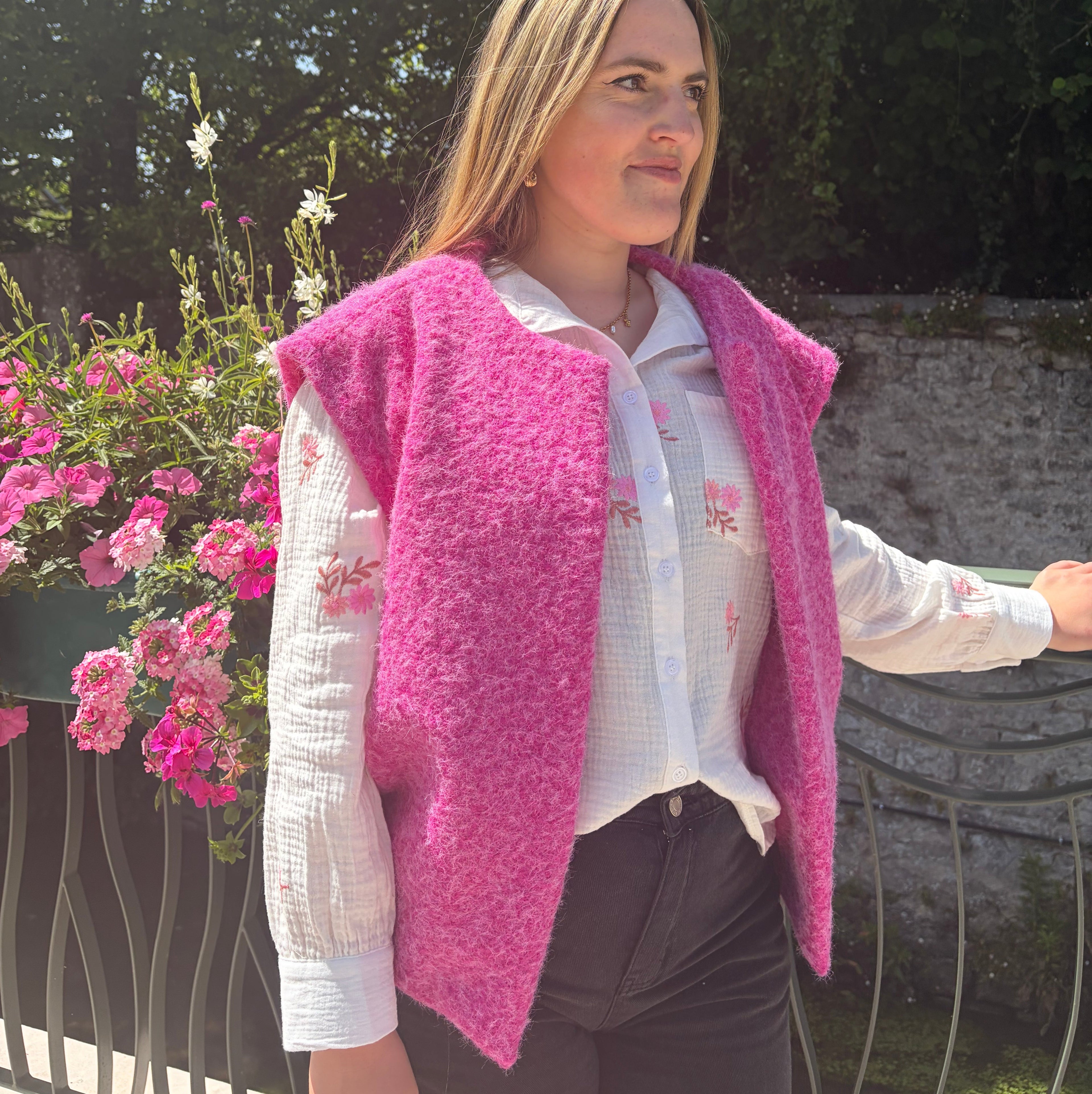 Gilet sans manches "Atesse" - Rose