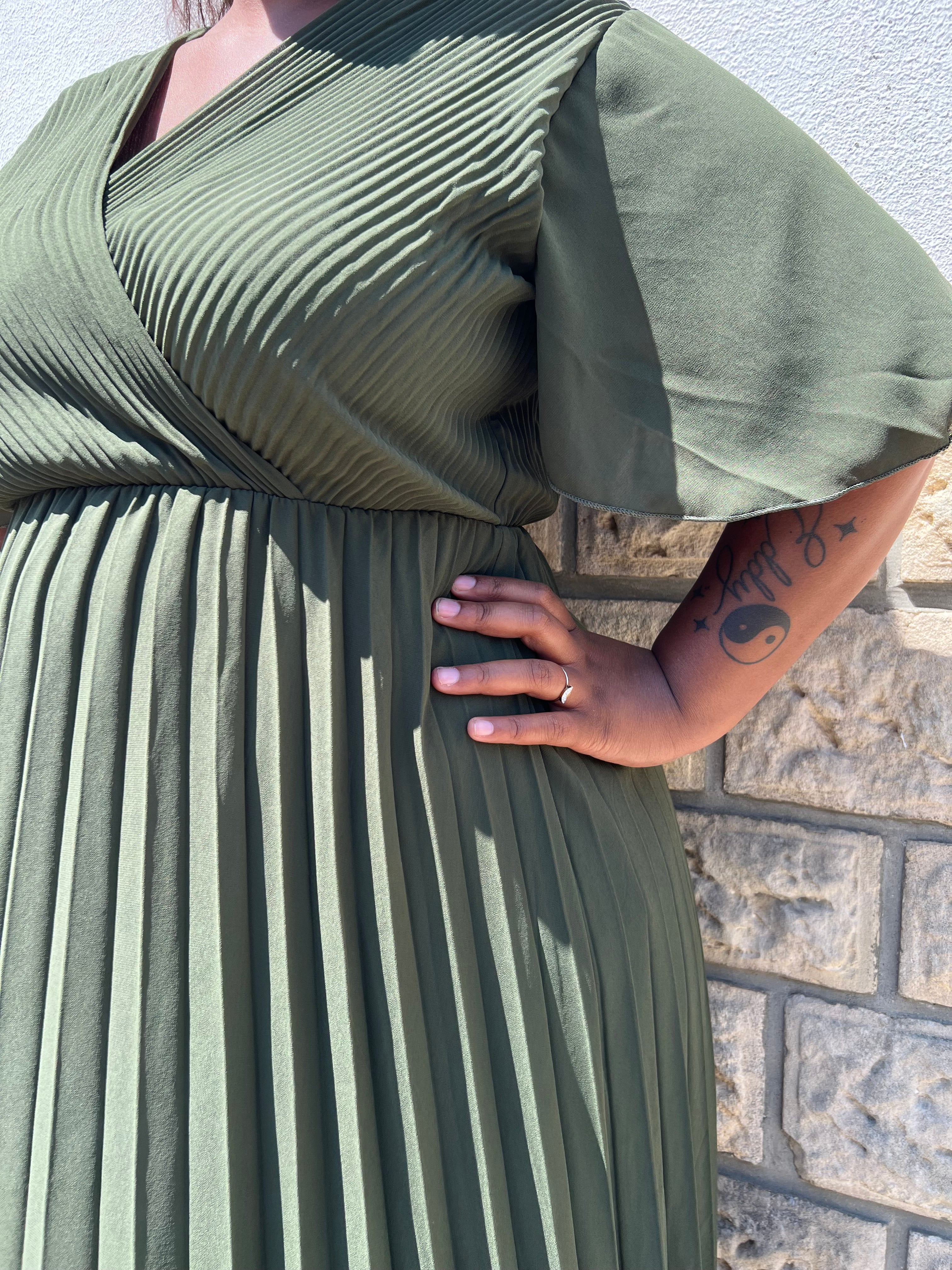Robe "Romy" - Curve Kaki