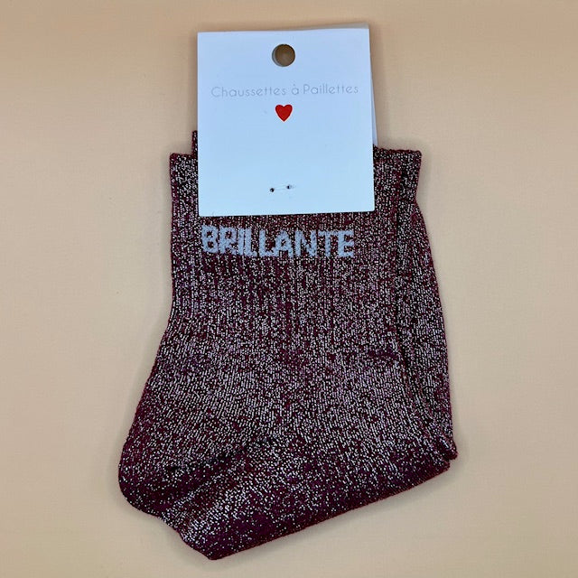 Chaussette à paillettes "Brillante"
