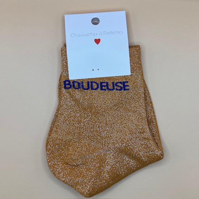 Chaussette à paillettes "Boudeuse"