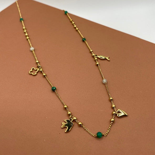 Collier - "Charms Vert"