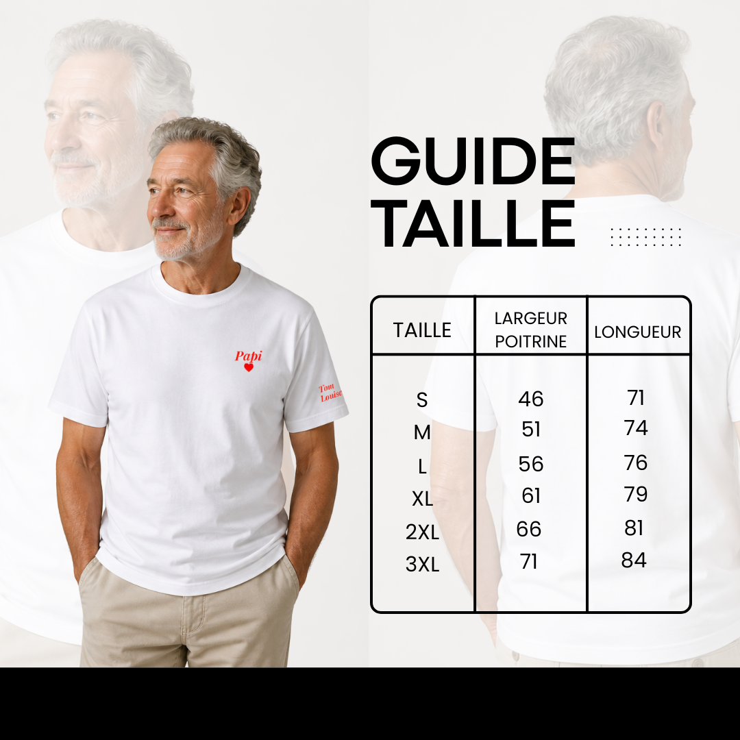 T-Shirt "Papi" - Blanc