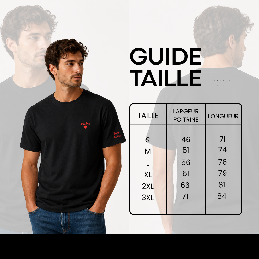 T-Shirt "Papa" - Noir