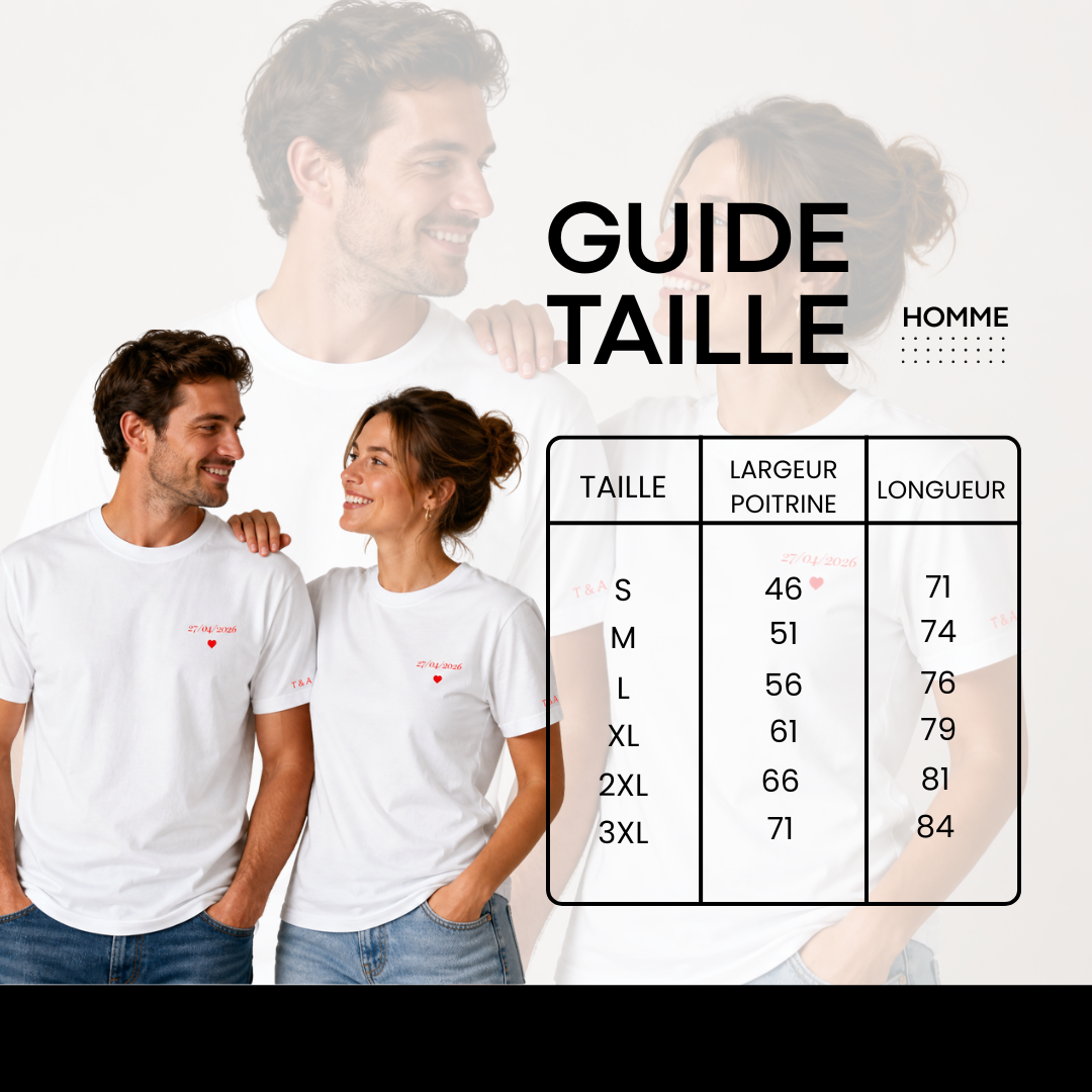 T-Shirt "Couple" - Noir