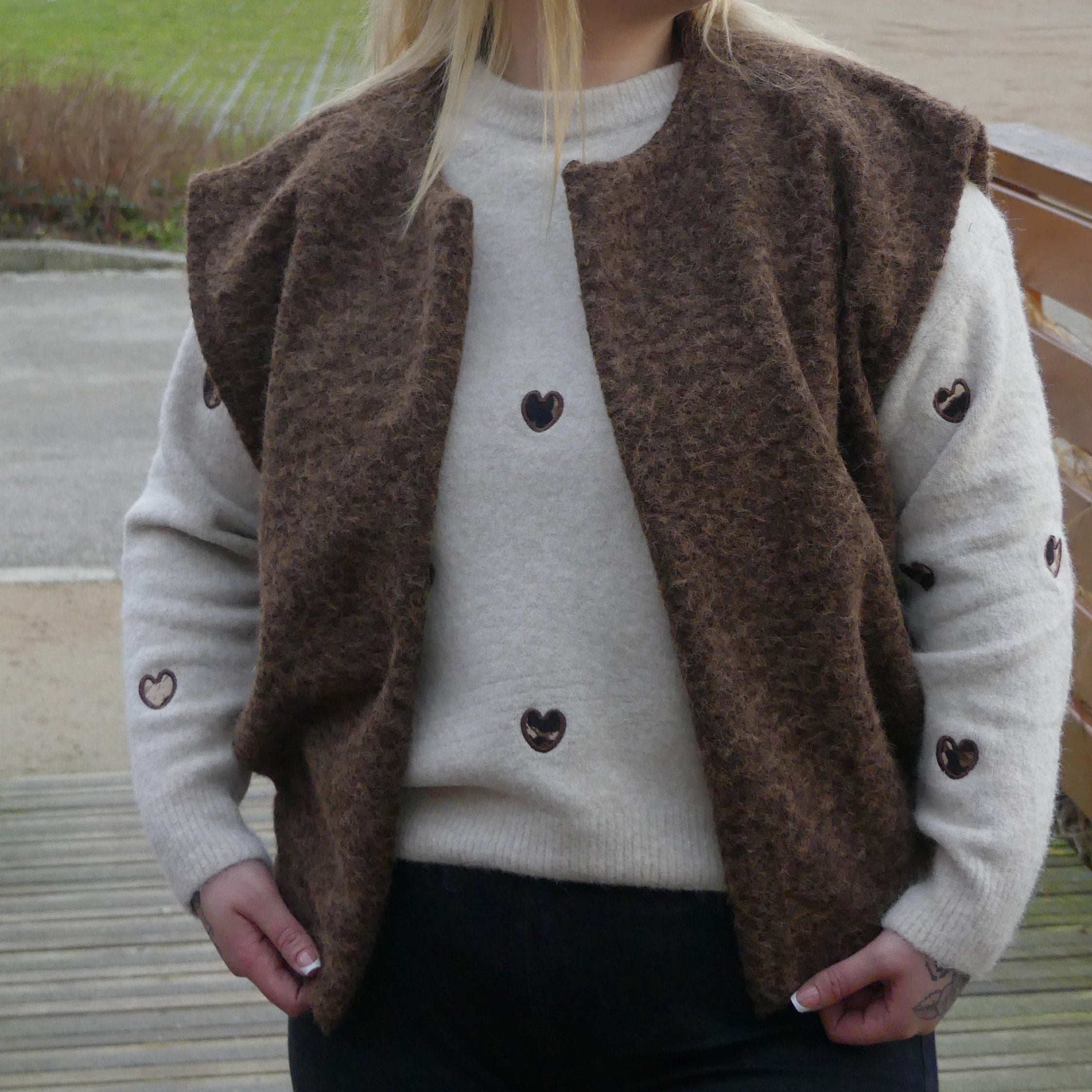 Gilet sans manches "Atesse" - Chocolat