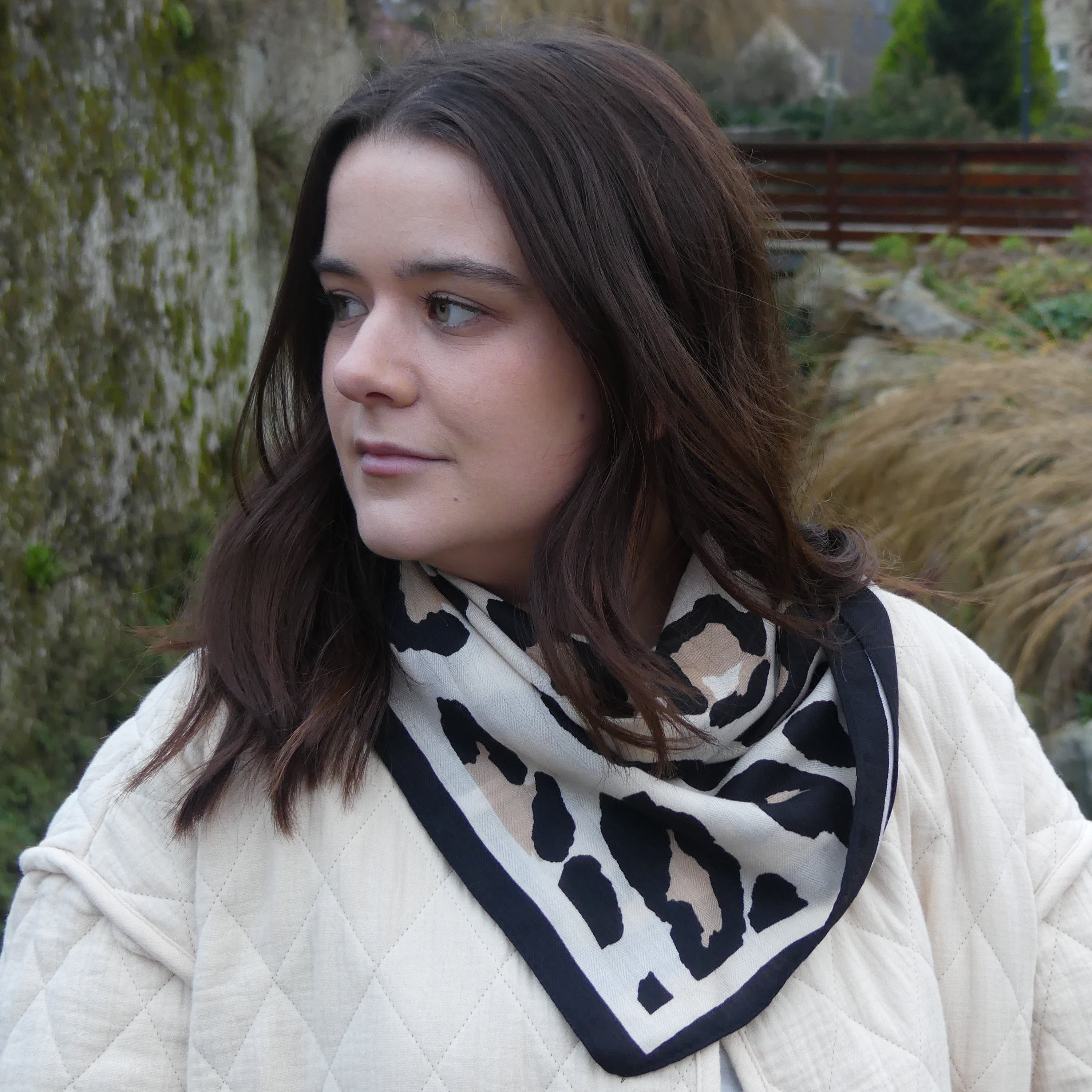 Foulard Léopard - "Beige"
