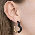 Boucle d'oreille - "Coeur Noir'
